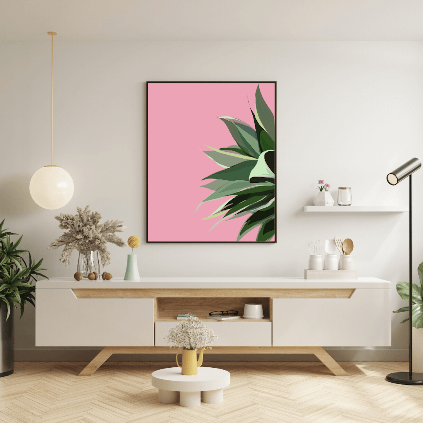 Prints Pink Pineapple Top Print (various sizes) homeware shops bristol gift shops bristol Do It Later Illustration