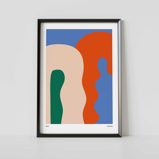 Prints 'Acid Dream' A3 Giclee print (multi-colour) homeware shops bristol gift shops bristol Double j