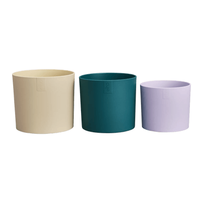 Recycled Plastic Plant Pot - Lex Pott Collection (set of 3) 'Velvet Cream' homeware shops bristol gift shops bristol Elho