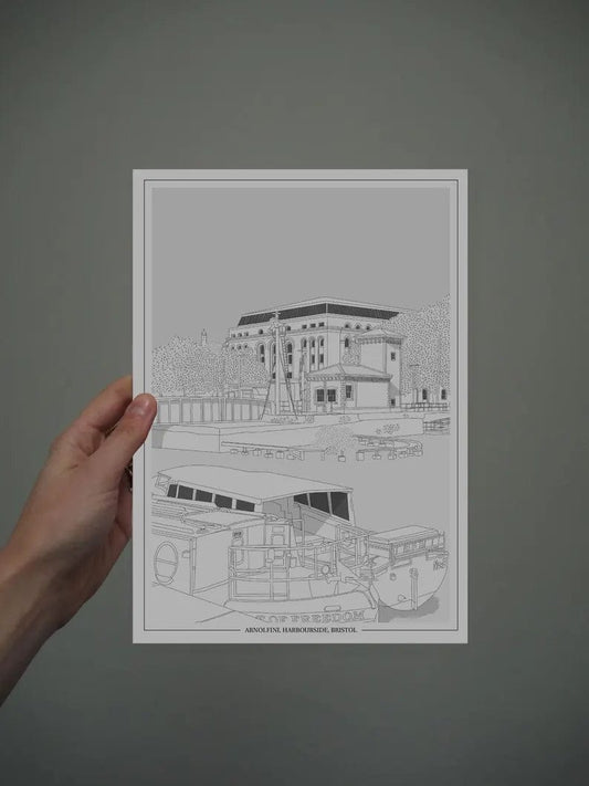 Print Arnolfini, Harbourside Print - A4 (various colours) homeware shops bristol gift shops bristol Ellie Rowe Design