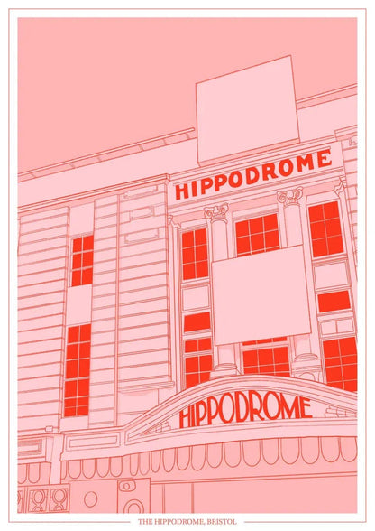 Print Pink Hippodrome Print - A4 (various colours) homeware shops bristol gift shops bristol Ellie Rowe Design