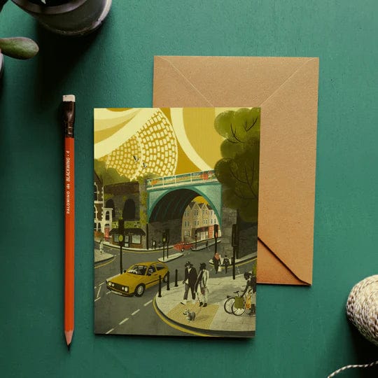 Greetings Card Arches, Gloucester Road Greeting Card Bristol Scenes Greetings Card (various designs) homeware shops bristol gift shops bristol Emy Lou Holmes