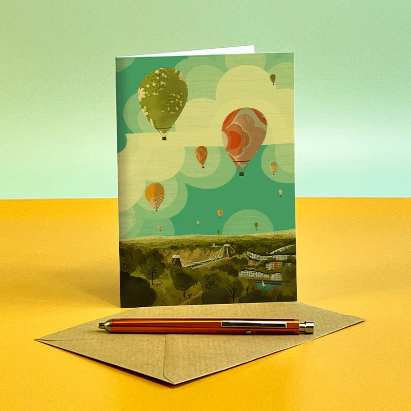 Greetings Card Balloon Fiesta Greeting Card Bristol Scenes Greetings Card (various designs) homeware shops bristol gift shops bristol Emy Lou Holmes