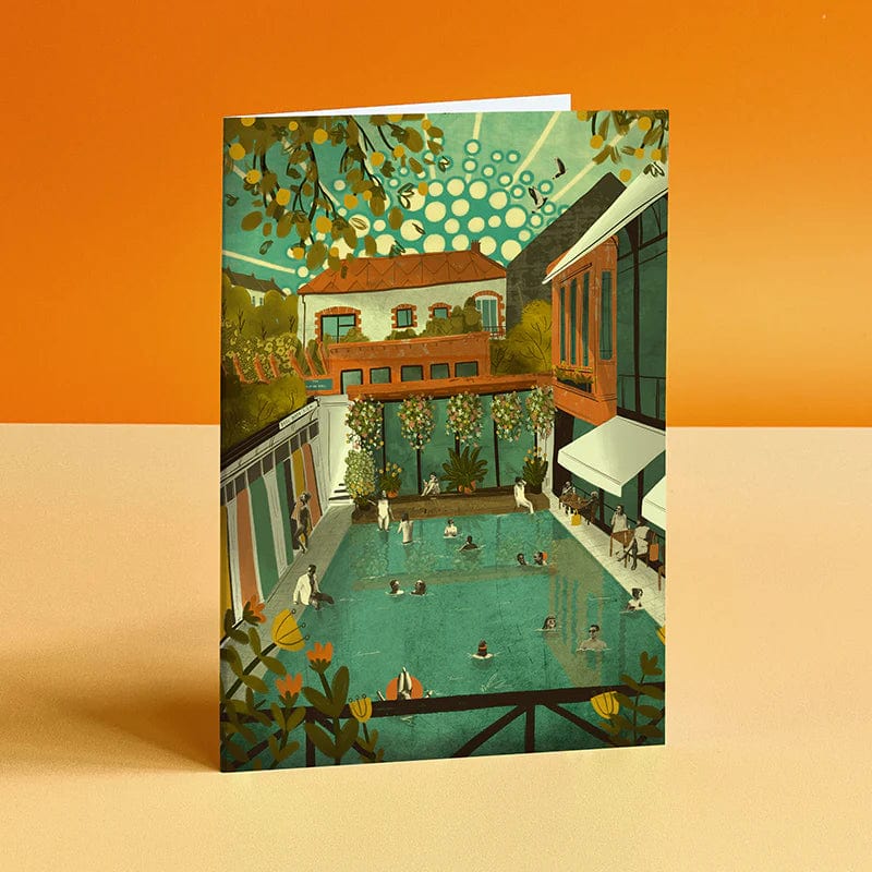 Greetings Card Bristol Lido Greeting Card Bristol Scenes Greetings Card (various designs) homeware shops bristol gift shops bristol Emy Lou Holmes
