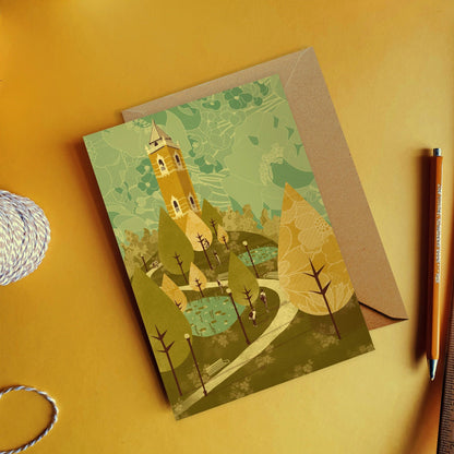 Greetings Card Cabot Tower Greeting Card Bristol Scenes Greetings Card (various designs) homeware shops bristol gift shops bristol Emy Lou Holmes