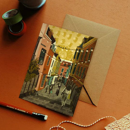 Greetings Card Christmas Steps Greeting Card Bristol Scenes Greetings Card (various designs) homeware shops bristol gift shops bristol Emy Lou Holmes