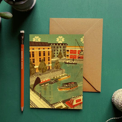 Greetings Card Harbourside Greeting Card Bristol Scenes Greetings Card (various designs) homeware shops bristol gift shops bristol Emy Lou Holmes