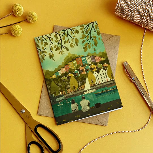 Greetings Card Rainbow Houses Greeting Card Bristol Scenes Greetings Card (various designs) homeware shops bristol gift shops bristol Emy Lou Holmes