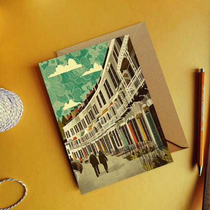 Greetings Card Royal York Crescent Greeting Card Bristol Scenes Greetings Card (various designs) homeware shops bristol gift shops bristol Emy Lou Holmes