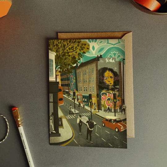 Greetings Card Stokes Croft Greeting Card Bristol Scenes Greetings Card (various designs) homeware shops bristol gift shops bristol Emy Lou Holmes