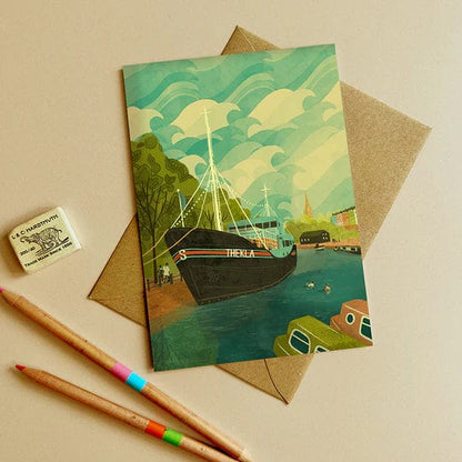 Greetings Card Thekla Greeting Card Bristol Scenes Greetings Card (various designs) homeware shops bristol gift shops bristol Emy Lou Holmes