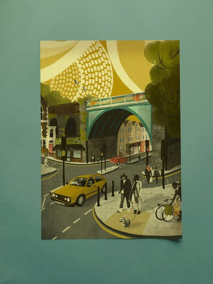 Print Arches, Gloucester Road A3 Print Bristol Scenes A3 Print (various designs) homeware shops bristol gift shops bristol Emy Lou Holmes