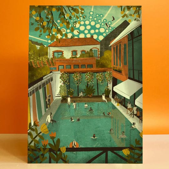 Print Bristol Lido A3 Print Bristol Scenes A3 Print (various designs) homeware shops bristol gift shops bristol Emy Lou Holmes