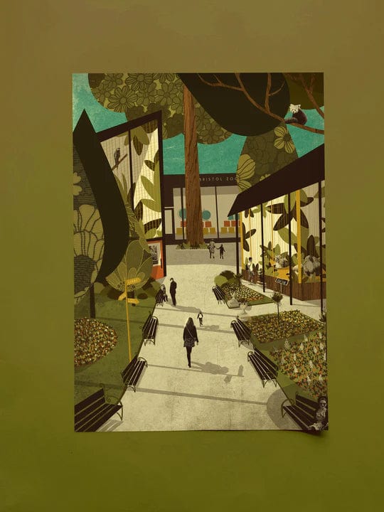 Print Bristol Zoo Gardens A3 Print Bristol Scenes A3 Print (various designs) homeware shops bristol gift shops bristol Emy Lou Holmes