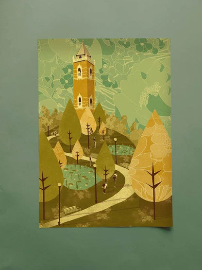Print Cabot Tower A3 Print Bristol Scenes A3 Print (various designs) homeware shops bristol gift shops bristol Emy Lou Holmes