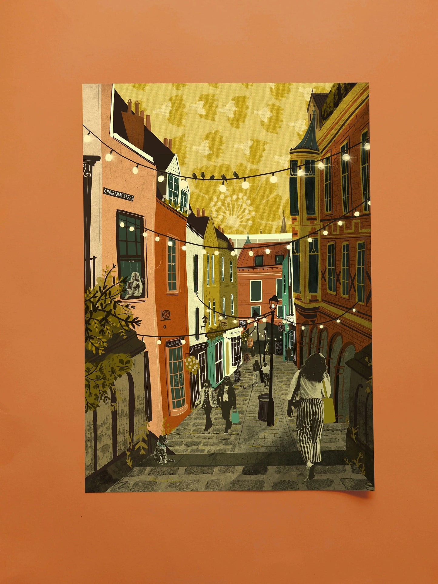 Print Christmas Steps A3 Print Bristol Scenes A3 Print (various designs) homeware shops bristol gift shops bristol Emy Lou Holmes