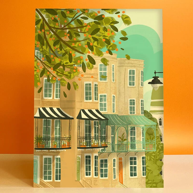 Print Clifton Houses A3 Print Bristol Scenes A3 Print (various designs) homeware shops bristol gift shops bristol Emy Lou Holmes
