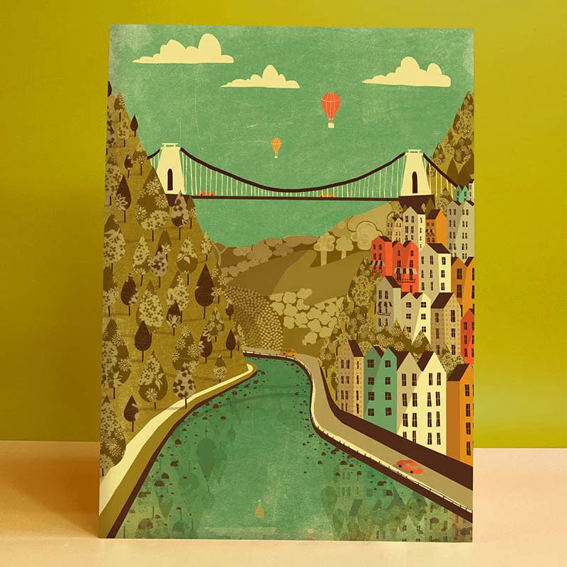 Print Clifton Suspension Bridge A3 Print Bristol Scenes A3 Print (various designs) homeware shops bristol gift shops bristol Emy Lou Holmes