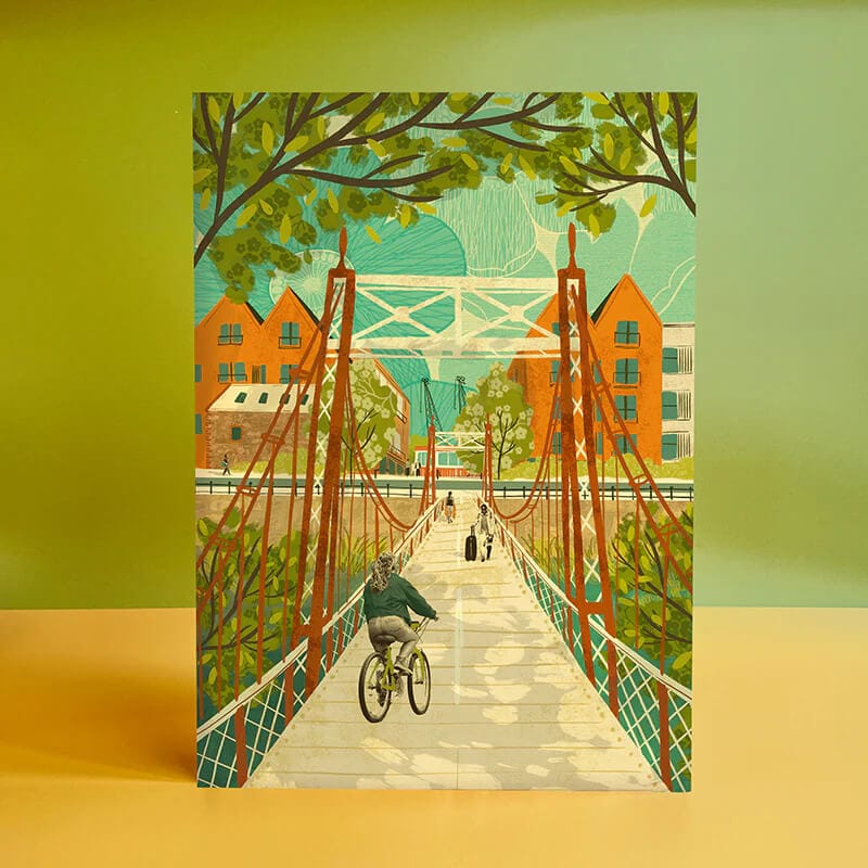 Print Goal Ferry Steps A3 Print Bristol Scenes A3 Print (various designs) homeware shops bristol gift shops bristol Emy Lou Holmes
