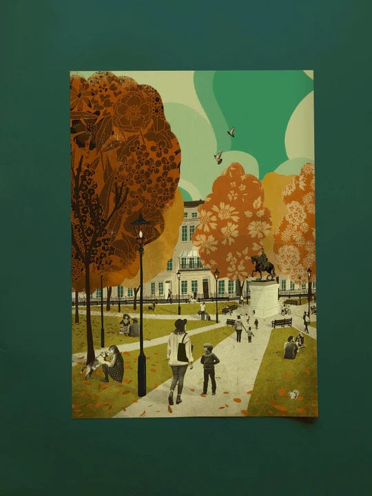 Print Queen Square A3 Print Bristol Scenes A3 Print (various designs) homeware shops bristol gift shops bristol Emy Lou Holmes