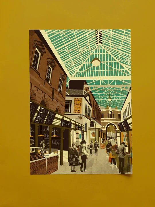 Print St Nicholas Market A3 Print Bristol Scenes A3 Print (various designs) homeware shops bristol gift shops bristol Emy Lou Holmes