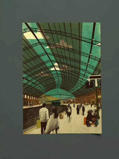 Print Temple Meads Train Station A3 Print Bristol Scenes A3 Print (various designs) homeware shops bristol gift shops bristol Emy Lou Holmes