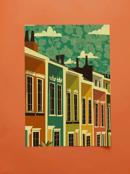 Print Totterdown Houses A3 Print Bristol Scenes A3 Print (various designs) homeware shops bristol gift shops bristol Emy Lou Holmes