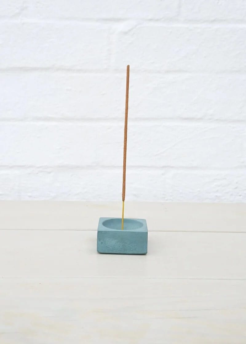 Incense Holder Teal Concrete Incense Holder homeware shops bristol gift shops bristol Fern