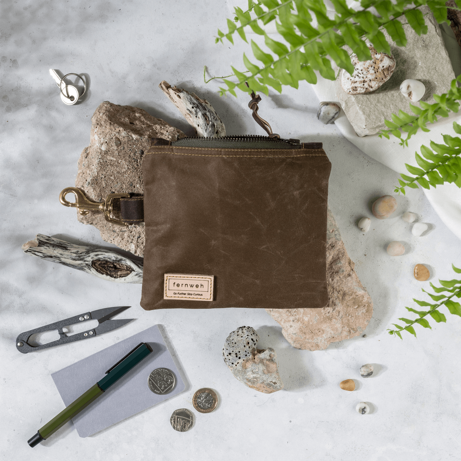 Purse / Wallet Bark Lochan -  Waxed Canvas Multi-Use Pouch (various colours) homeware shops bristol gift shops bristol Fernweh