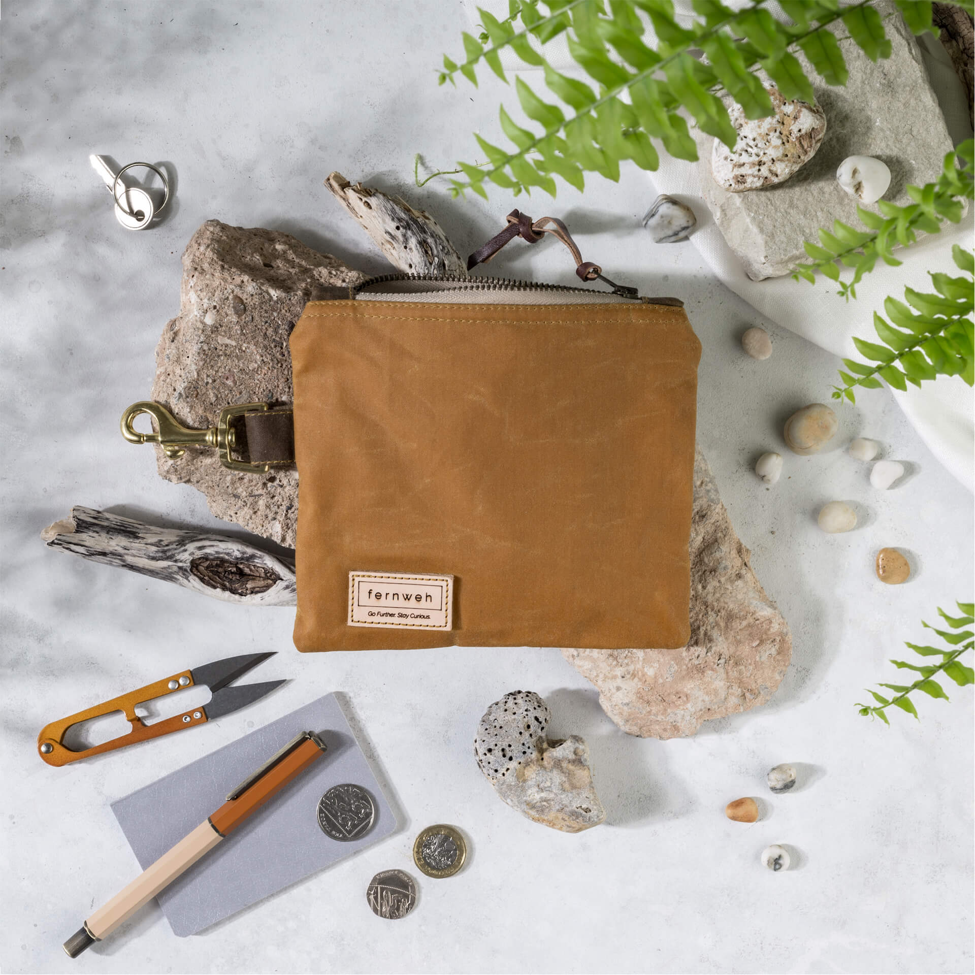 Purse / Wallet Sand Lochan -  Waxed Canvas Multi-Use Pouch (various colours) homeware shops bristol gift shops bristol Fernweh
