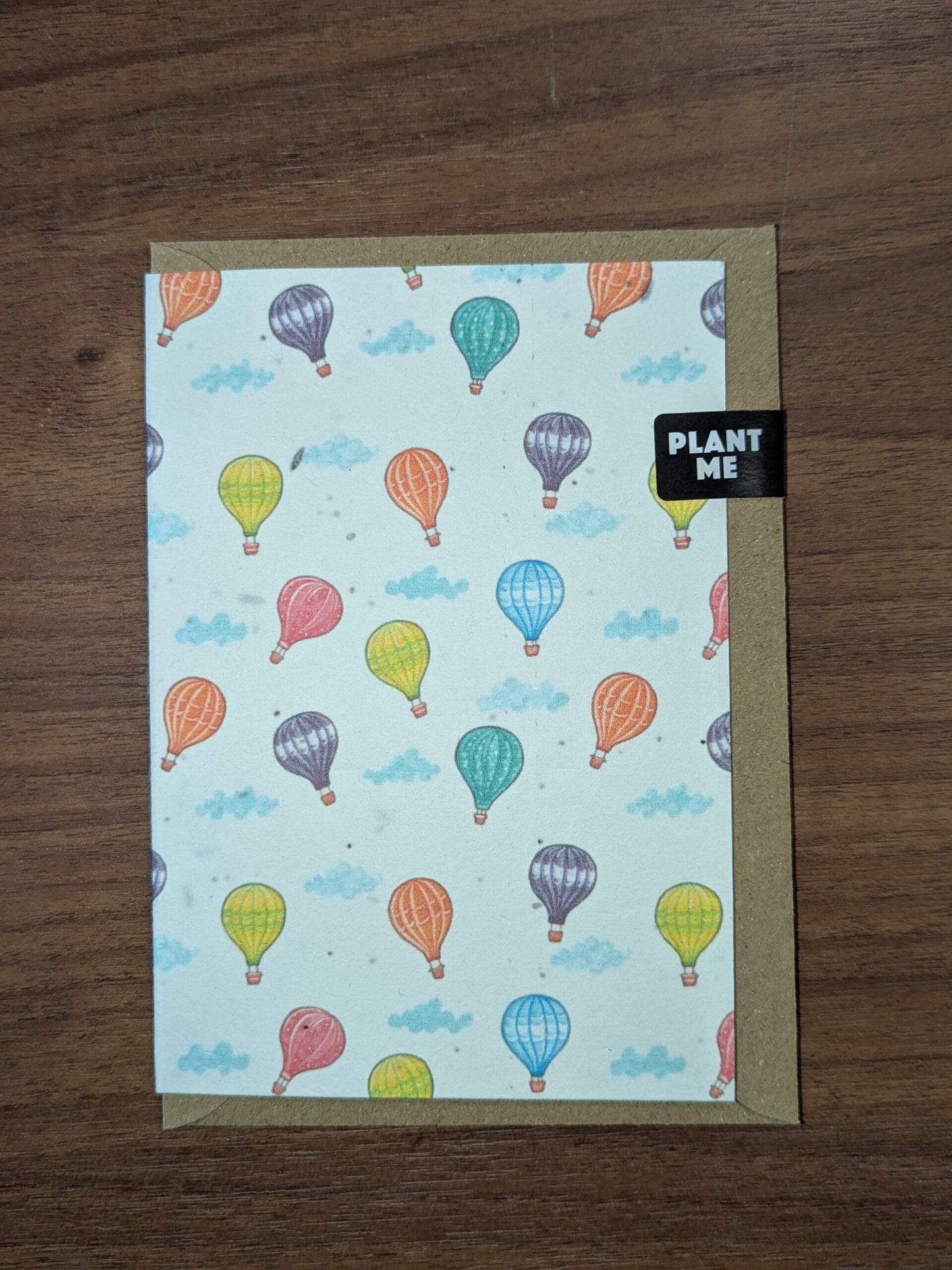 Greetings Card Plantable Seed Card - Hot Air Balloon Pattern homeware shops bristol gift shops bristol Flower Girl Studios