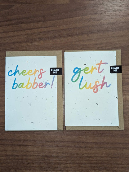 Greetings Card Plantable Seed Card - Two Designs homeware shops bristol gift shops bristol Flower Girl Studios