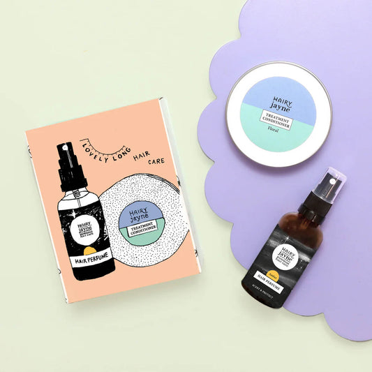 Haircare Set Lovely Long Hair Care - Hair Perfume & Treatment Conditioner (various scents) homeware shops bristol gift shops bristol Hairy Jayne