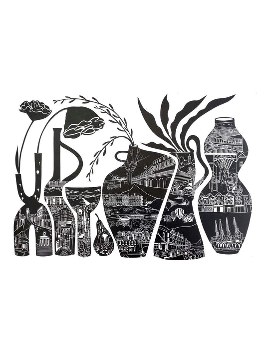 Artwork Unframed 'Bristol Vessels' A3 Giclee Print (Unframed or Framed) homeware shops bristol gift shops bristol Harriet Popham