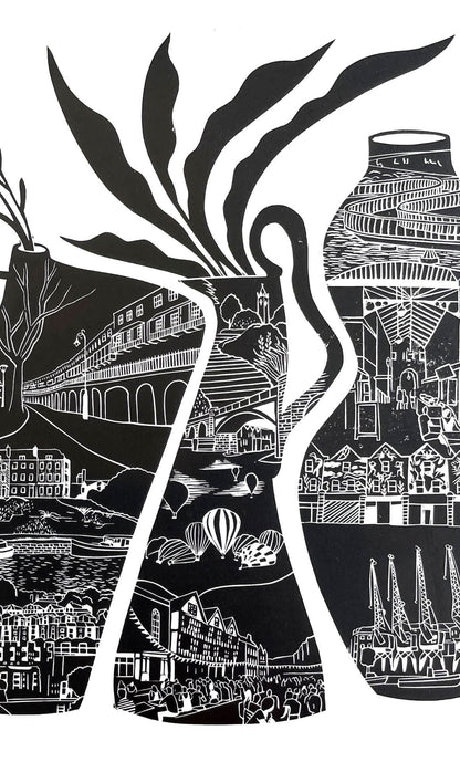 Artwork 'Bristol Vessels' A3 Giclee Print (Unframed or Framed) homeware shops bristol gift shops bristol Harriet Popham