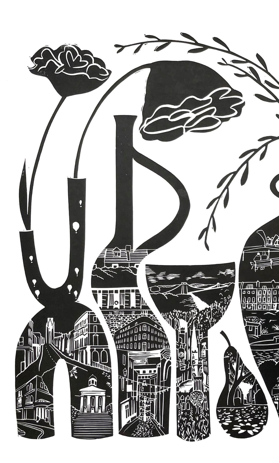 Artwork 'Bristol Vessels' A3 Giclee Print (Unframed or Framed) homeware shops bristol gift shops bristol Harriet Popham