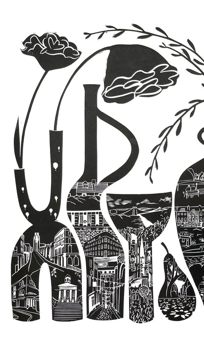 Artwork 'Bristol Vessels' A3 Giclee Print (Unframed or Framed) homeware shops bristol gift shops bristol Harriet Popham