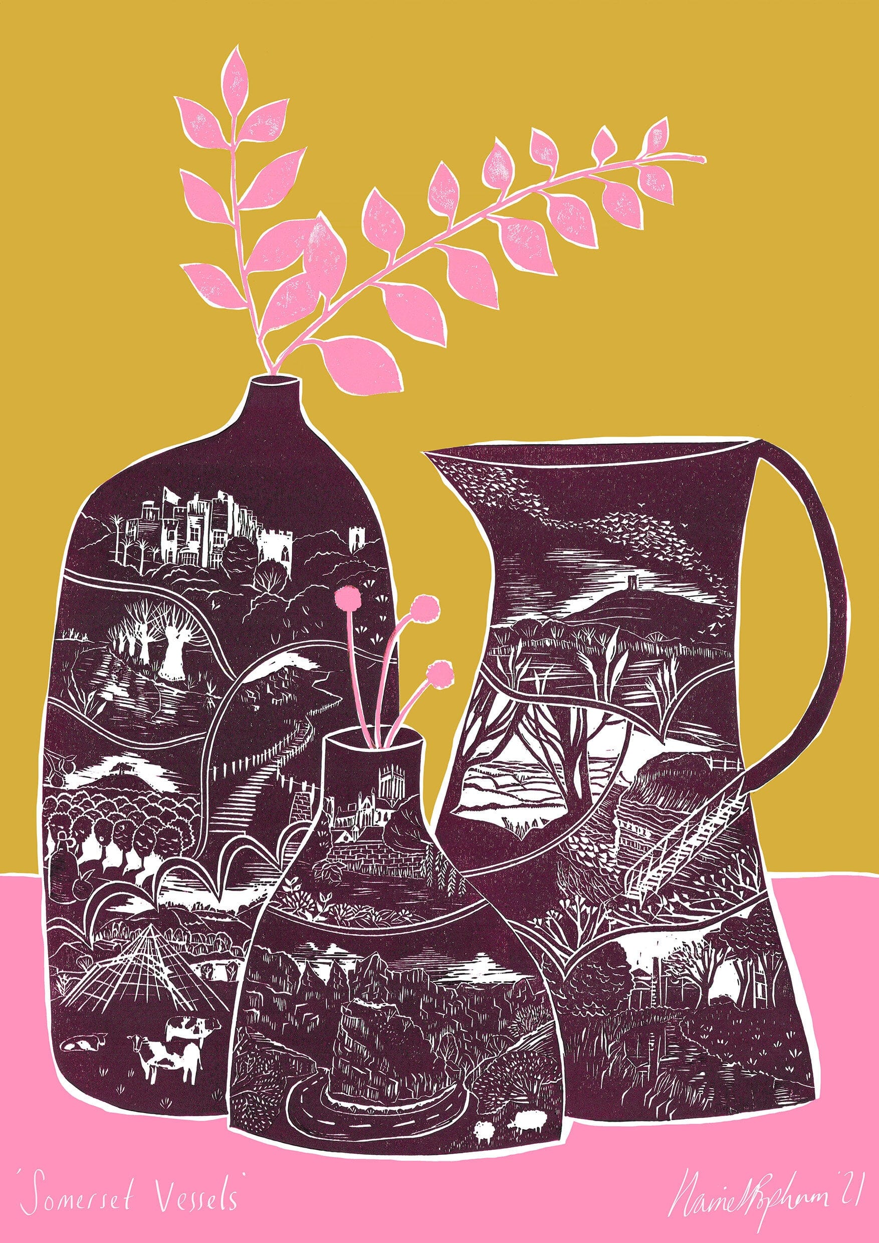 Prints Unframed Somerset Vessels - High Quality Giclee Print Framed & Unframed homeware shops bristol gift shops bristol Harriet Popham