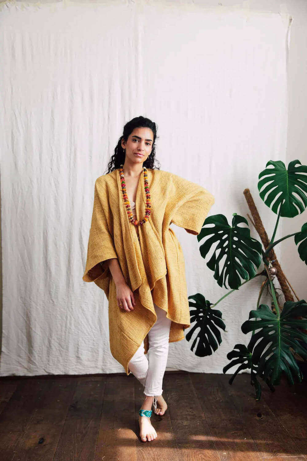 Jackets & Coats Mustard Oversized Cotton Cardigan (various colours) homeware shops bristol gift shops bristol Inka Free