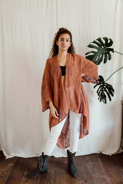 Jackets & Coats Rust Oversized Cotton Cardigan (various colours) homeware shops bristol gift shops bristol Inka Free