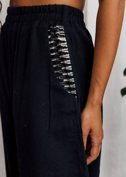 Trousers Inka Harem Trousers - Black with Patterned Pockets - UK 8-14 homeware shops bristol gift shops bristol Inka Free