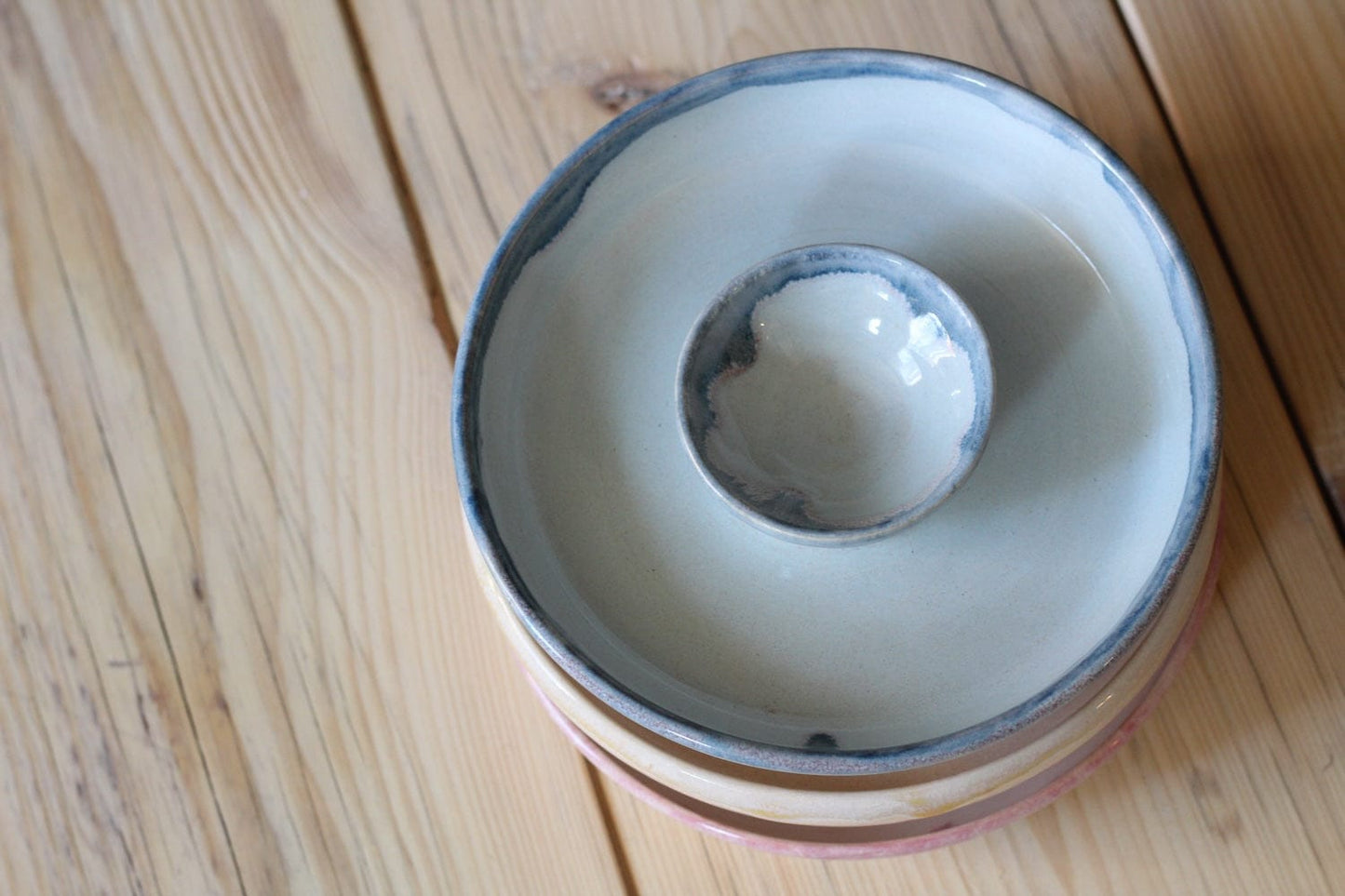 Ceramic Dish Chip and Dip Snack Dish homeware shops bristol gift shops bristol Jen Makes Pots