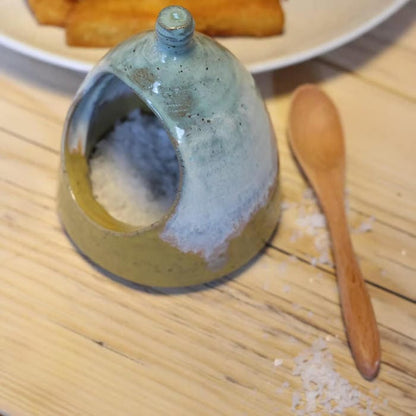 Salt Pig Beachscape Hand Thrown Salt Pig homeware shops bristol gift shops bristol Jen Makes Pots