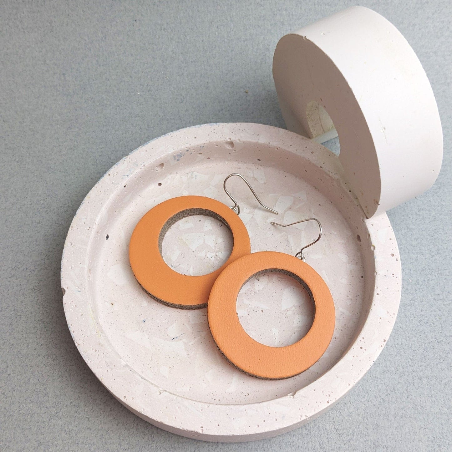 Earrings Recycled Leather Earrings - Medium Hoops (various colours) homeware shops bristol gift shops bristol Kay Morgan