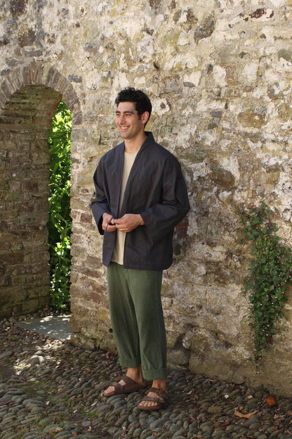 Jackets & Coats The Garden Kimono - Ripstop Cotton Slate Grey homeware shops bristol gift shops bristol Kimono My House