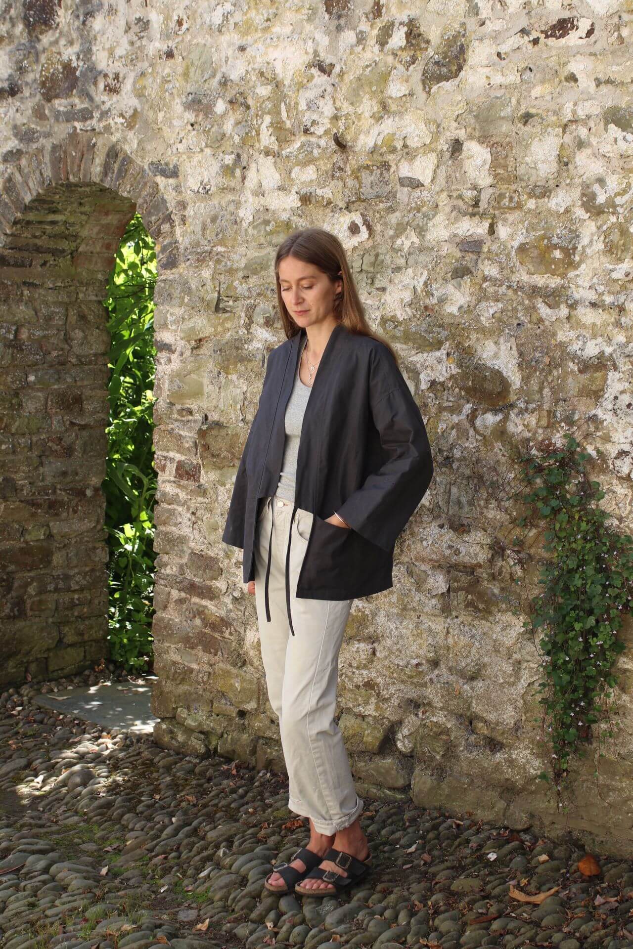 Jackets & Coats The Garden Kimono - Ripstop Cotton Slate Grey homeware shops bristol gift shops bristol Kimono My House