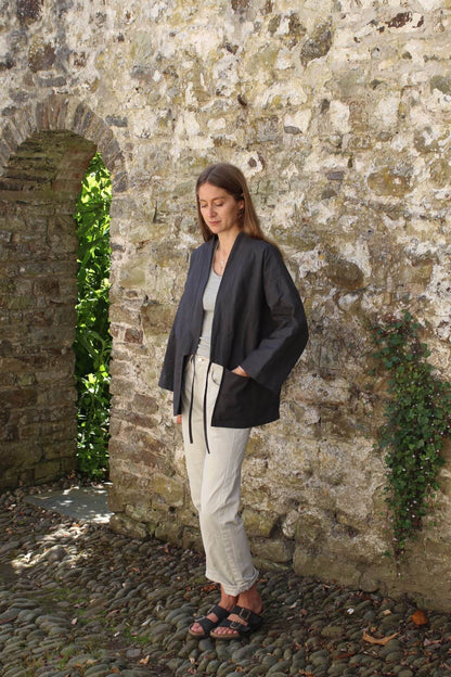 Jackets & Coats The Garden Kimono - Ripstop Cotton Slate Grey homeware shops bristol gift shops bristol Kimono My House