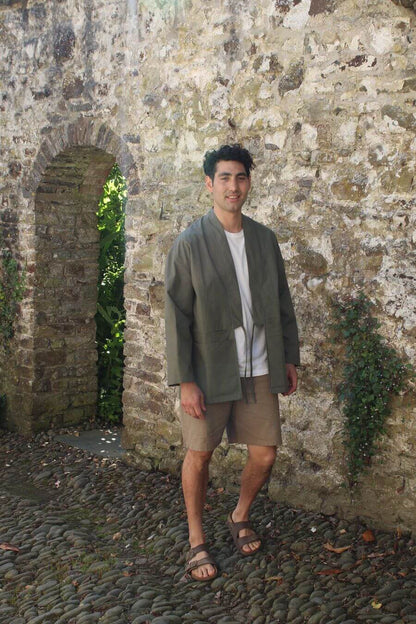 Jackets & Coats The Studio Kimono - Sage Green Crisp Cotton homeware shops bristol gift shops bristol Kimono My House