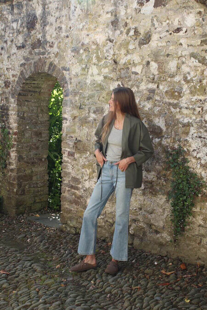 Jackets & Coats The Studio Kimono - Sage Green Crisp Cotton homeware shops bristol gift shops bristol Kimono My House