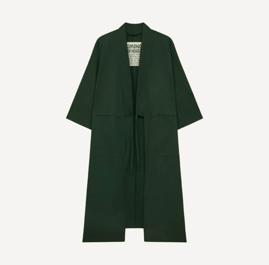 Jackets & Coats The House Kimono - Forest Green Soft Cotton homeware shops bristol gift shops bristol Kimono My House